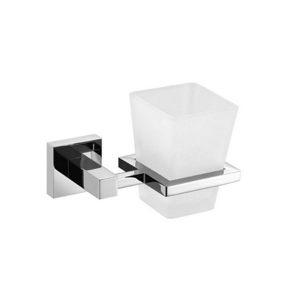 Aqua Piazza by KubeBath Frosted Glass Tumbler Holder