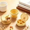 thumbnail image 5 of 1 Pc 3 Compartment Small Pill Box, Moisture Proof Case, Travel Organizer for Pocket Purse, Pill Holder Dispenser, Daily Portable Vitamin Container, Fish Oil and Supplement Storage, 5 of 6