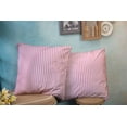 thumbnail image 4 of Set of 2 Pattern Stripe Pink White Colors Geometric Pattern Stripe Vertical Abstract Background Throw Pillow Covers 18X18 Inch Decorative Pillow Cases for Couch Bedroom Living Room, 4 of 6