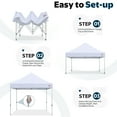 thumbnail image 5 of MASTERCANOPY 10 x 10ft Heavy-Duty Commercial Pop-up Canopy Tent, White, 5 of 7