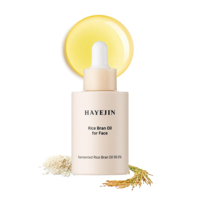 HAYEJIN Aceite de salvado de arroz para rostro | Hidratante facial con aceite de salvado de arroz fermentado | Aceite facial coreano para mujeres | Suero facial para una piel radiante | Aceites facial
