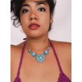 thumbnail image 3 of Bohemian Retro Sunflower Created Turquoise Necklace Choker, Ethnic Chunky Style, Gift Jewelry for Women, 3 of 7