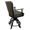 thumbnail image 2 of Montana Swivel 30" Metal Bar Stool - Plumley Cocoa Fabric- Gray Frame, 2 of 2