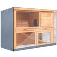thumbnail image 3 of Rabbit Hutch Cover Double Decker Breathable Pet Bunny Cage Design Lightweight Reusable Portable Dustcover Ventilation Protector Protective Sheath Outdoor Grey, 3 of 9