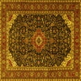 thumbnail image 1 of Ahgly Company Machine Washable Indoor Square Medallion Yellow Traditional Area Rugs, 8' Square, 1 of 4
