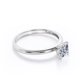thumbnail image 4 of JeenMata Anillo de Compromiso con Solitario de Moissanita de Talla Cojín de 1 Quilate con Engaste en Garras y Baño de Oro Blanco de 18 K sobre Plata, Certificado, 4 of 7