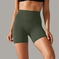 thumbnail image 4 of Women's Solid Color Yoga Shorts - Double Brushed, High Waist Compression, Three-Quarter Length, Nylon Spandex, XS-XL Sizes, Workout/Pilates, 4 of 6