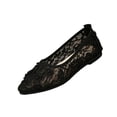 thumbnail image 3 of Ballet Flat Shoes for Women Lightweight Comfortable Breathable Mesh Lace Pointed Toe Shoes for Women 36, 3 of 7