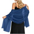 thumbnail image 2 of Scarf for Women Solid Chiffon Shawl Wraps Lightweight Sheer Scarf Stole for Wedding Evening Party Formal Dress Cover Up, 2 of 8