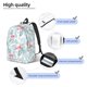 thumbnail image 3 of Disketp Tropical Flamingo Mochila de Lona Estampada, Mochila Escolar de Viaje Ligera para Estudiantes y Portátil-Medium, 3 of 5