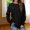 Black, variant on Woman Sweatshirts Pullovers for Women Crewneck Long Sleeved Solid Color Chest Pleated Velvet Top Loose Fall Winter Comfy Fashion Party Workout Top,Green