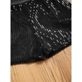 thumbnail image 6 of Yartina Kids Girls Sequins Dance Shorts Hip Hop Jazz Dance Performance Costume Athletic Sports Gym Black M, 6 of 7