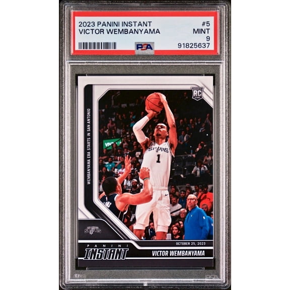 Victor Wembanyama 2023-24 Panini #5 NBA Rookie Basketball Card Spurs PSA 9 Mint