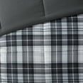 thumbnail image 4 of Home Essence Down Alternative 3 Piece Plaid Comforter Set, Full/Queen, Black, 4 of 9