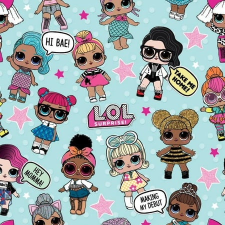 LOL Surprise Girft Wrapping Paper - 30in X 5ft. - 12.5Sqft