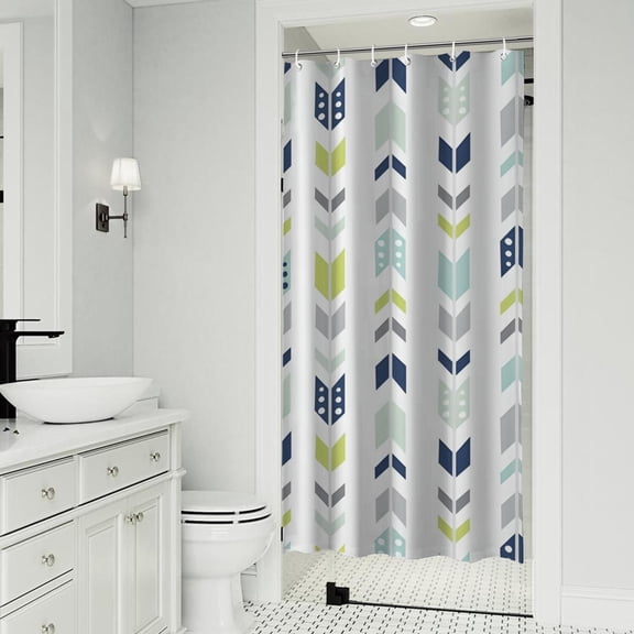 Colorful Arrow Pattern Shower Curtain 36"x72" ,Bathroom Decorative Shower Curtains Set with 12 Hooks,Modern Waterproof Washable Shower Curtain
