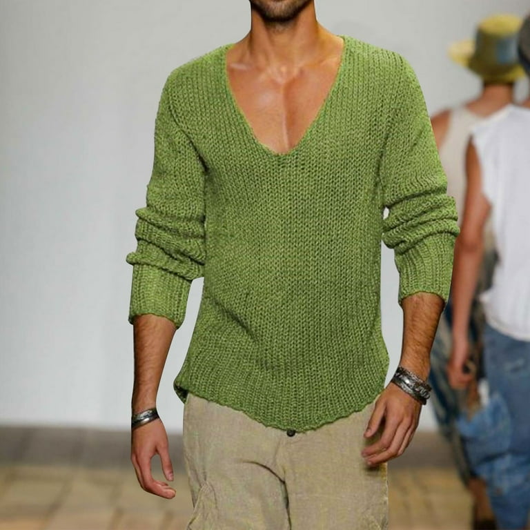 sweaters for mens fashion casual knit wool v neck long sleeve sweater jacket