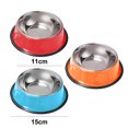 thumbnail image 2 of Stainless Steel Cat Bowls 3 Pack, Puppy Small Dogs Bowls for Food and Water, Cat Dish Set for Wet Food or Kibbles, Multifunctional Pet Bowls, Colored Non Skid Anti Slip Feeding Plate - type:style4, 2 of 6