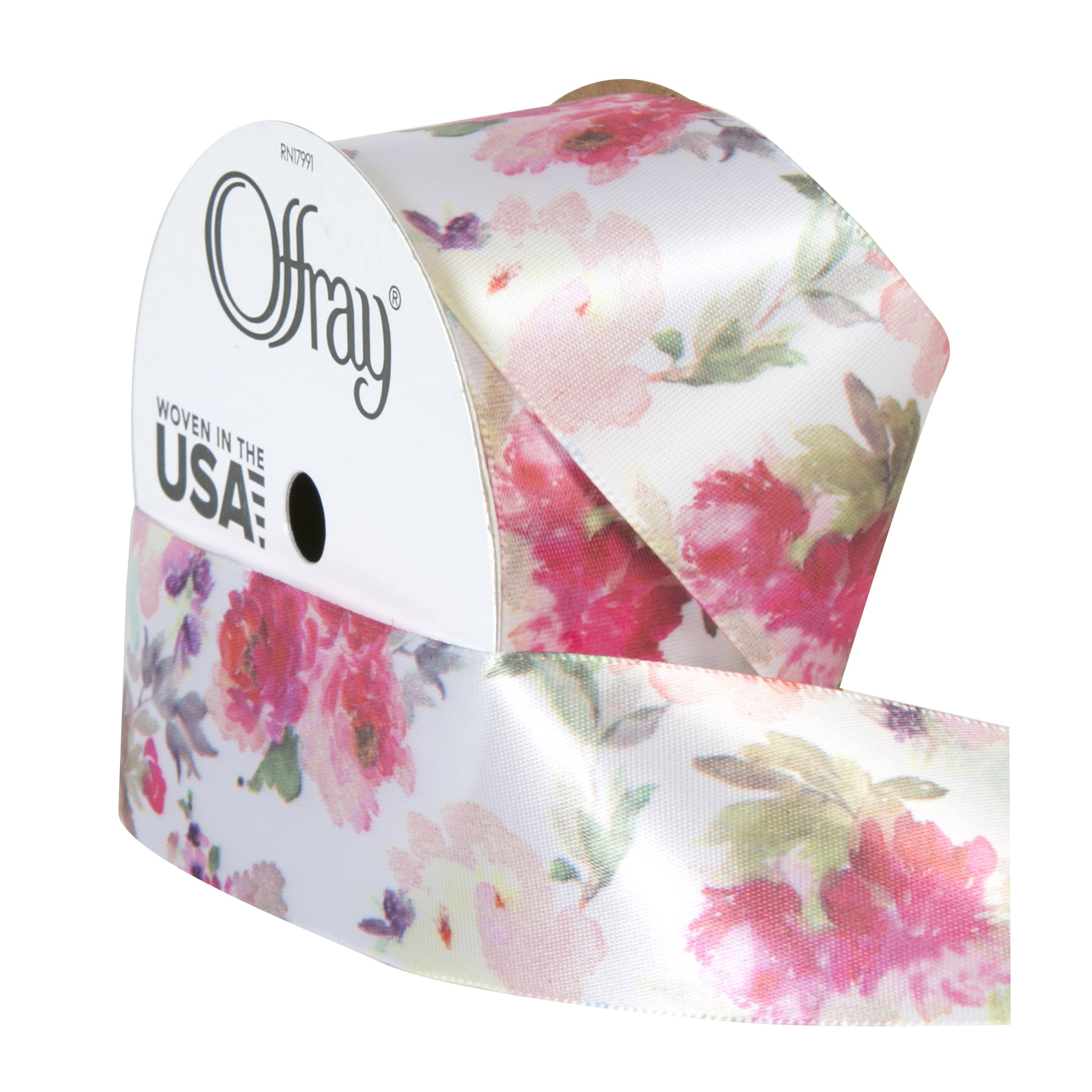 Offray Ribbon, White 1 1/2 inch Cutout Satin Ribbon for Sewing, Crafts, and  Wedding, 9 feet, 1 Each - DroneUp Delivery