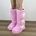 thumbnail image 4 of Women's Winter Fluffy Faux Fur Knee High Snow Boots-Warm Fashionable & Cozy Non-Slip Sole Long Boots, 4 of 4