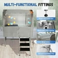 thumbnail image 6 of Jocisland 50 in L Professional Dog Washing Station with Stairs, 304 Stainless Steel Pet Bathtub Features Adjustable 3-Flow SJocislandrhead, Removable Grates, Easy Cleaning Pet Wash Tub (Right), 6 of 9