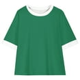 thumbnail image 3 of XMMSWDLA Cartoon Print T-Shirt‌ Girls Oversized T-Shirts Short Sleeve Crewneck Summer Casual Loose Tops Tees Green Preteen Casual Short Sleeve‌, 3 of 8