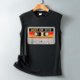 thumbnail image 4 of Camiseta sin mangas con cuello redondo y estampado informal a la moda para mujer Pompotops  lopia991717, 4 of 5