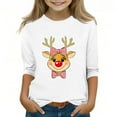 thumbnail image 1 of YUNAFFT Chemise Décontractée de Noël pour Garçons et Filles 3-12 Ans Manches Courtes/longues Col Rond Mélange Polyester-Spandex Extensible Confortable pour Tenue Festive de Vacances, 1 of 3