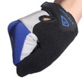 thumbnail image 3 of Guantes de bicicleta de montaña para hombres y mujeres, con almohadilla SBR, protección de nudillos y pantalla táctil, guantes de motocross (azul-negro), 3 of 5