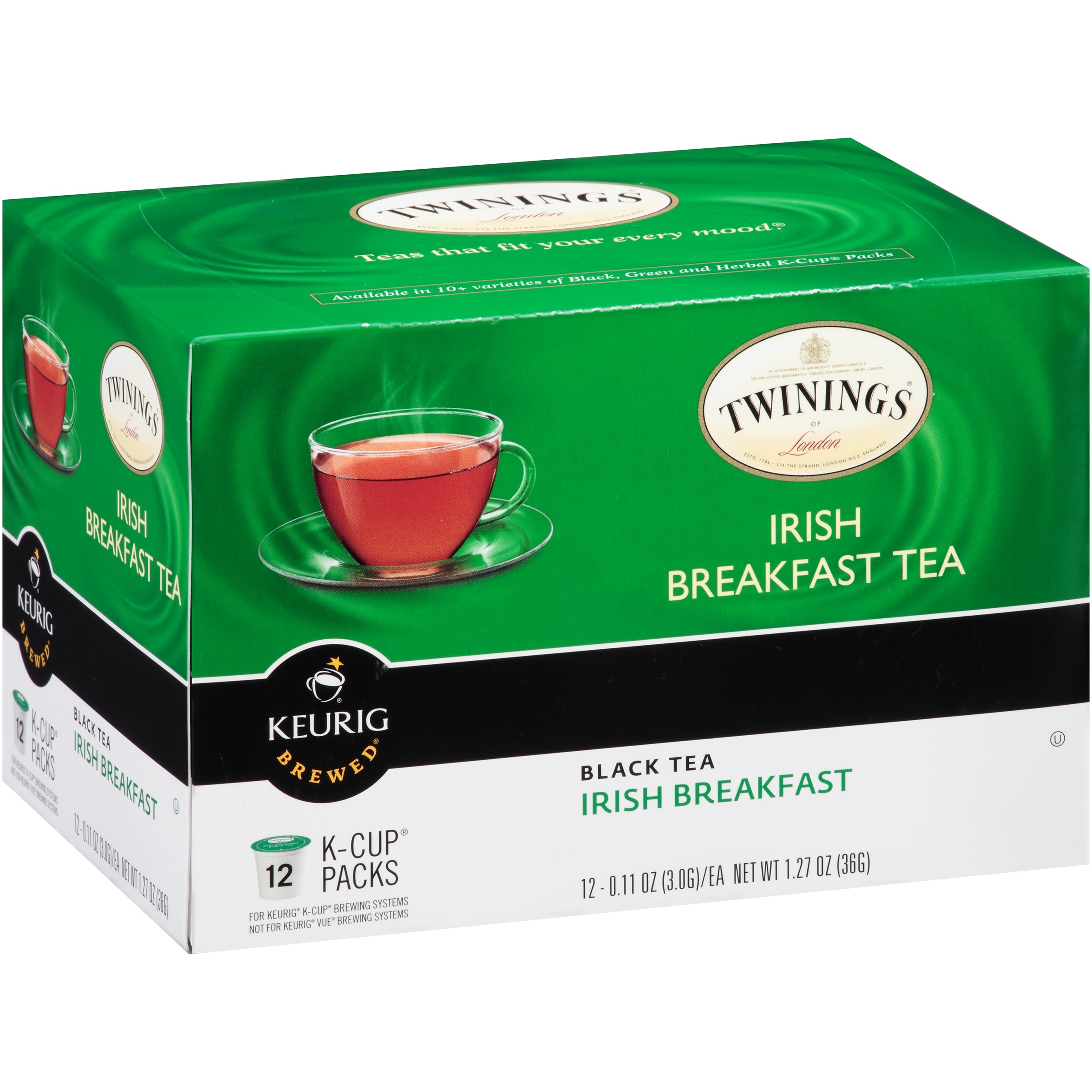 Twinings Of London Irish Breakfast Black Tea Keurig K Cups Tea Pods 