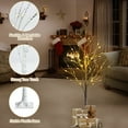 thumbnail image 3 of Patiojoy 4ft Artificial White Birch Tree Pre-lit Twig Birch Tree Designed for Holiday Festival, 3 of 7