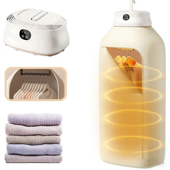 iFCOW Portable Clothes Dryer, 400W Mini Folding Laundry Dryers Machine, Holds 9 Clothes for Laundry Apartments and Travelling, Hotel Room