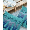thumbnail image 2 of Outdoor Pillow Covers Pack of 2, Summer Blue Swimming Pool Waterproof Throw Pillowcase Cushion Cases, Modern Abstract Art Decorative Pillow Cover for Couch Sofa Home Bed Patio, 2 of 6