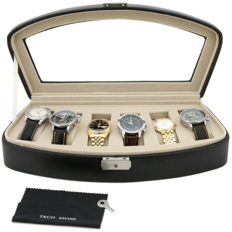 Men's Watch Box Storage Box for 8 Watches with Drawer