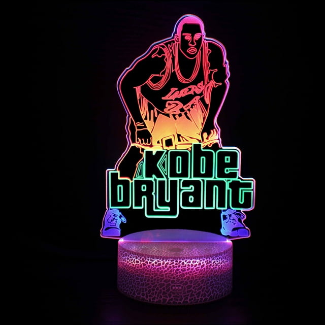 Lámpara de ilusión 3D con decoración de anime de Kobe Bryant Night Light