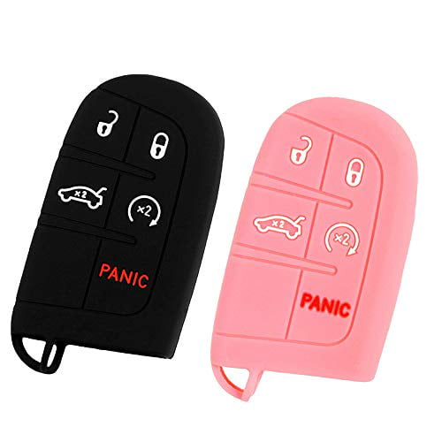 Black and Rose Silicone Keyless Remote Key Fob Case Cover for Ford 4 Buttons 