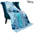 thumbnail image 3 of Fleece Throw Blanket Disney Stitch 150cm x 130cm - Light Blue, 3 of 6