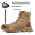 thumbnail image 2 of DianSen mens Work Boots Canvas Steel Toe Safety Shoes Slip Resistant Anti-Smash Puncture Resistant, 2 of 10
