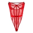 thumbnail image 3 of Gibobby Ropa interior mujer sexy Conjunto de Ropa Interior Sexy para Mujer Lenceria Erotica De Encaje con Cuello Sensual Lenceria Sexy para Mujer(Rojo, XG), 3 of 5