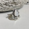 thumbnail image 3 of 925 Sterling Silver Ring For Womens, Genuine Moonstone Ring Gemstone Unique Handcrafted Ring For Her, 3 of 4