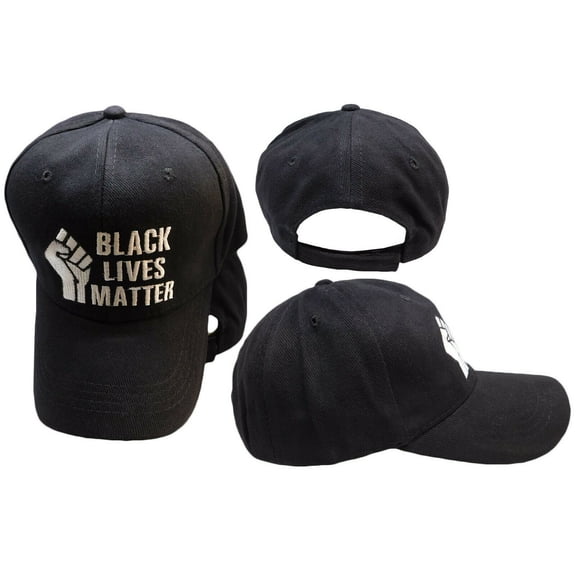 Black Lives Matter Fist BLM 100% Cotton Adjustable Embroidered Baseball Hat Cap