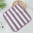 thumbnail image 2 of Dish Cloths Microfiber Stripe Dish Towels for Kitchen Super Absorbent Tea Hand Towels Soft Reusable Dish Rags for Cleaning Drying Washing Dishes 1 Pack 12x12 Inch Purple, 2 of 5