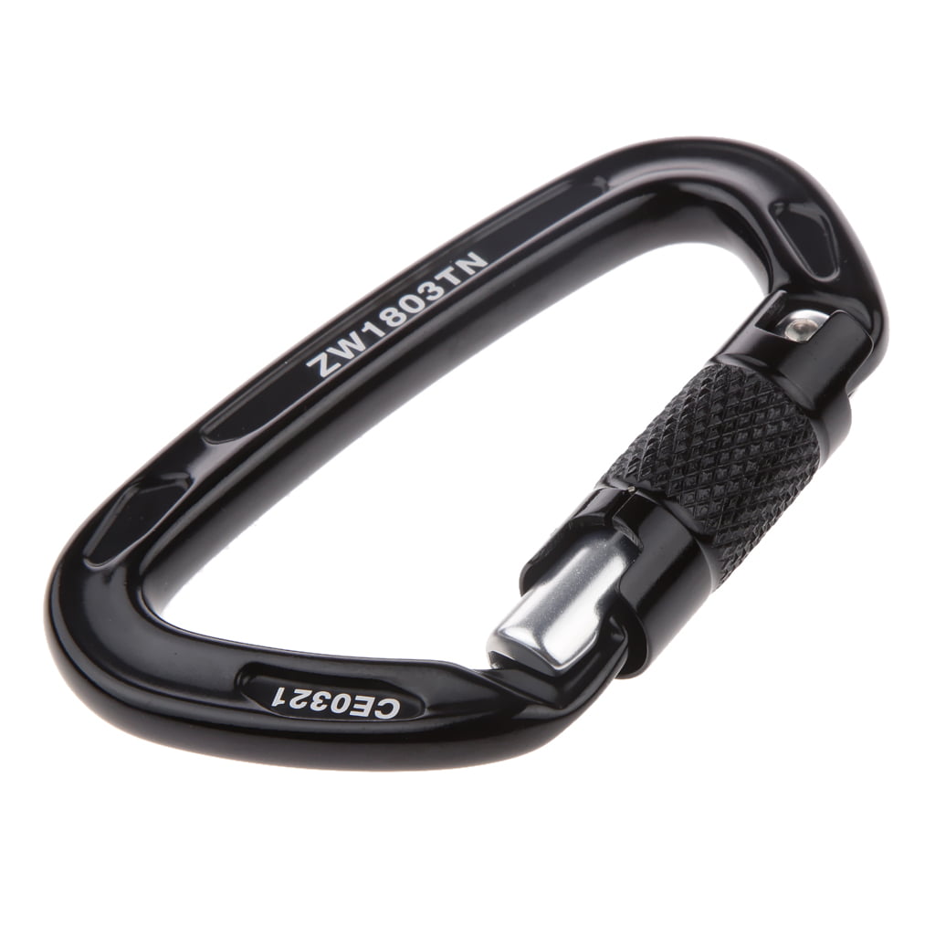 24KN Self Locking Carabiner For Outdoor Mountaineering Rock Climbing Carving 