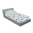 thumbnail image 2 of Navy Fitted Sheet & Pillow Sham Set, Ship Boat Sea Life and Marine Nautical Knots as Border Lines Art Print, Decorative Printed 4 Piece Bedding Decor Set, Twin, Navy Blue and White, by Ambesonne, 2 of 3
