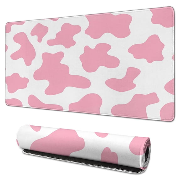 Pink White Camouflage desk Mouse Padwaterproof,rubber multispandexno Slip the Camouflage Seriesgaming Mouse PadDesk Pad for Office Home Game 31.5x15.7inches