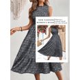 thumbnail image 5 of STARVNC Women Floral Print Ruffle Crew Neck Sleeveless Midi Dress, 5 of 6
