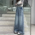 thumbnail image 4 of Gunia Baggy Jeans For Girls Wide Leg With Rhinestone Bead Embellishments Style Long Flowy Trousers Big Kids Toddler Teen Girl Denim Pants 3-12 Years, 4 of 9