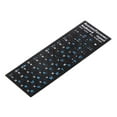 thumbnail image 1 of Blue Letters Russian Keyboard Sticker Decal Black For Laptops PC Desktops, 1 of 7
