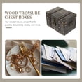 thumbnail image 3 of SHISUYAN Wooden Pirate Treasure Chest Multi-functional Wooden Storage Box Decorative, 3 of 9