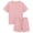 Pink, variant on LRen Girls Summer Outfits 2 Piece Outfits Short Sleeve T Shirts Top and Shorts Clothing Sets Drawstring with Pockets Toddler Girl Outfits